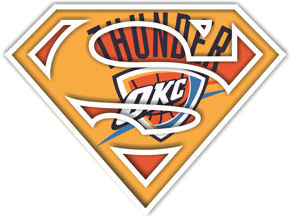 Oklahoma City Thunder superman iron on heat transfer